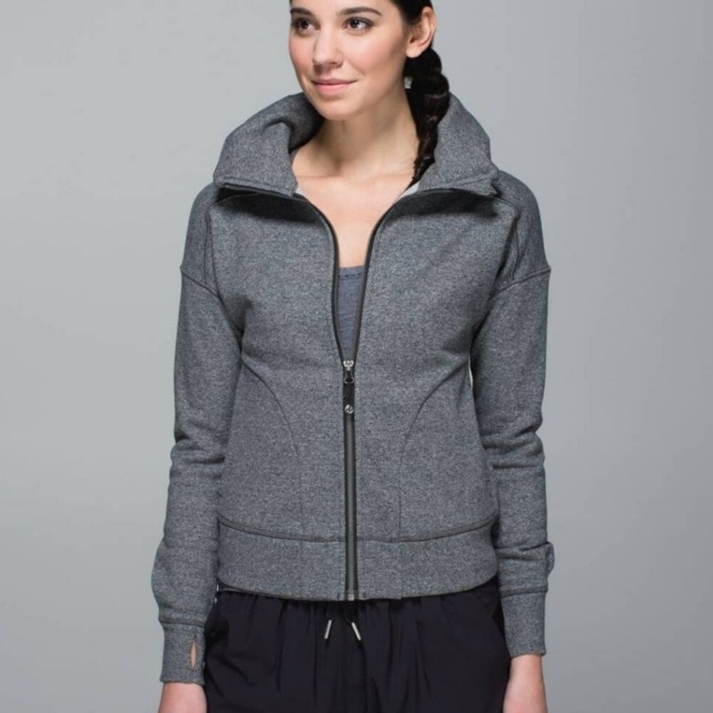 Lululemon Hug It Out Jacket Gray 8 Athleisure Yoga Lounge Casual
